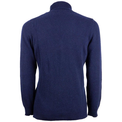 Emilio Romanelli Blue Cashmere Men Sweater