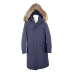 Made in Italy Blue Wool Men's Raincoat LO-4903-IT46 | S