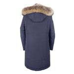 Made in Italy Blue Wool Men's Raincoat LO-4903-IT46 | S