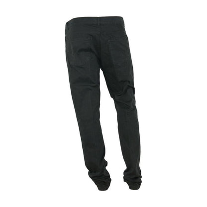 Made in Italy Black Cotton Men's Trouser