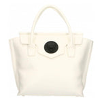 Plein Sport Elegant White Handbag With Magnetic Closure Plein Sport Beige