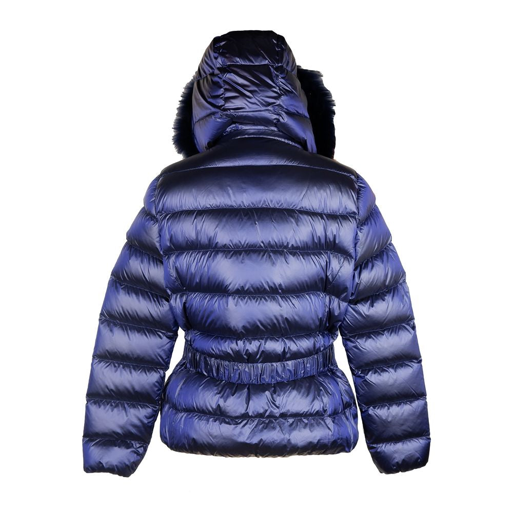 Chic Blue Yes Zee Jacket with Murmasky Fur YE-7353-S