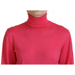 Dsquared² Pink Solid Long Sleeve Turtle Neck Casual Sweater