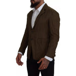 Dsquared² Green Single Breasted Men Coat Blazer Jacket JKT3544-48