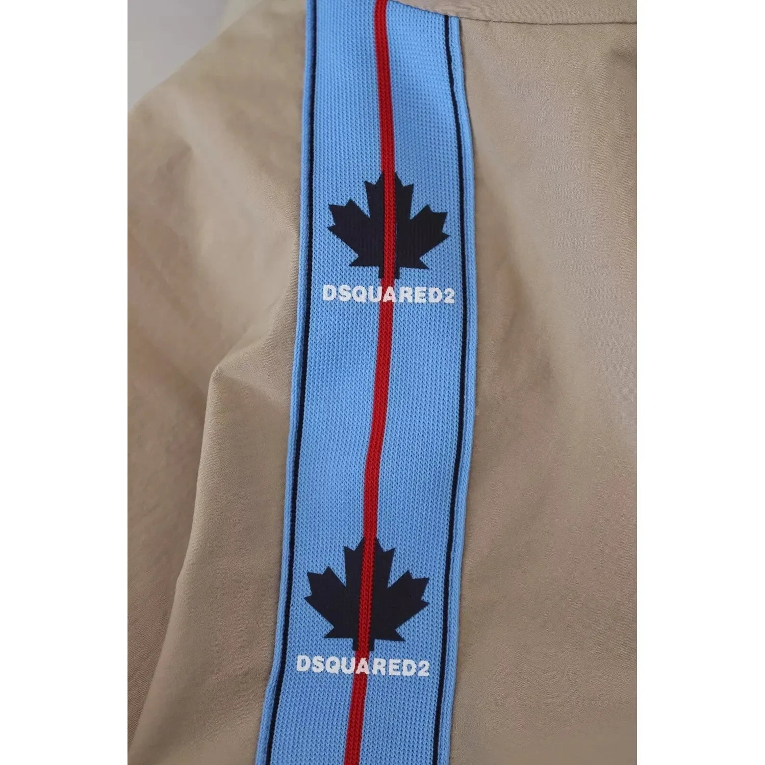 棕灰色袖子连帽全拉链夹克