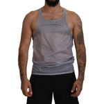 Dsquared² Light Gray Cotton Sleeveless Tank Men Top T-shirt Dsquared² Dim Gray