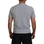 Dsquared² Gray Logo Cotton Short Sleeves Crewneck T-shirt