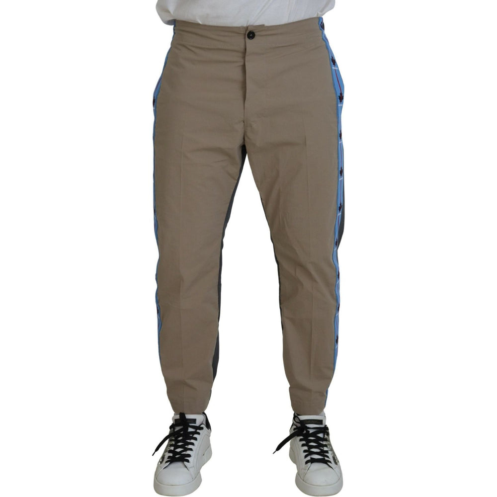 Dsquared² Cotton Brown Gray Two Tone Men Casual Pants PAN74475-48