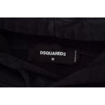 Dsquared² Black Cotton Hooded Printed Men Pullover Sweater