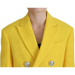 Dsquared² Yellow Double Breasted Mini Suit Blazer Skirt Set KOS2008-38