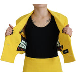 Dsquared² Yellow Double Breasted Mini Suit Blazer Skirt Set KOS2008-38