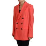 Dsquared² Pink Double Breasted Coat Blazer Jacket