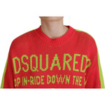 Dsquared² Multicolor Cotton Knitted Crewneck Pullover Sweater