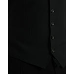 Dolce & Gabbana Black Wool Waistcoat Dress Formal Vest TSH851979-50
