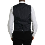 Dolce & Gabbana Black Wool Waistcoat Dress Formal Vest TSH851989-48