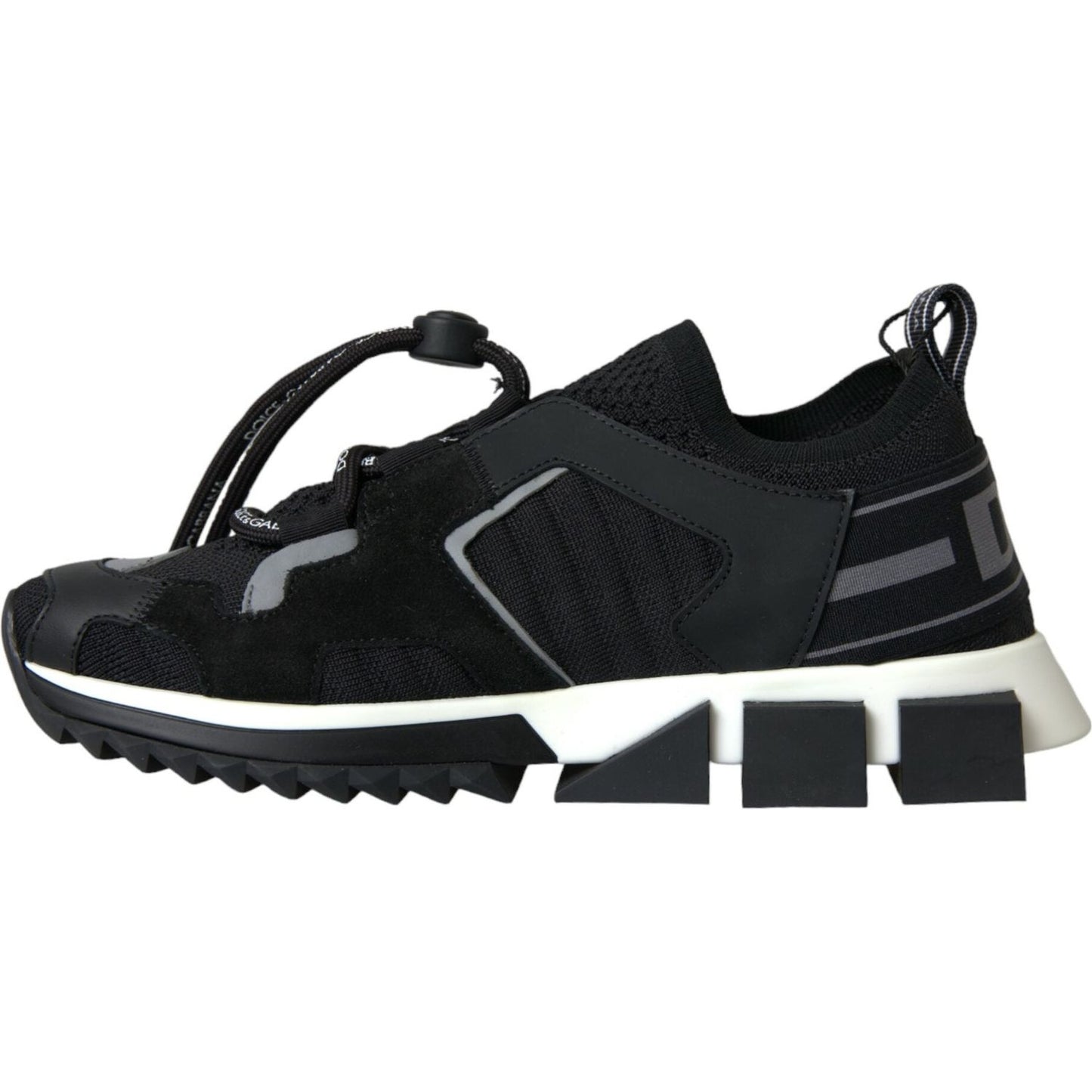 Dolce & Gabbana Black Mesh Sorrento Trekking Sneakers Shoes