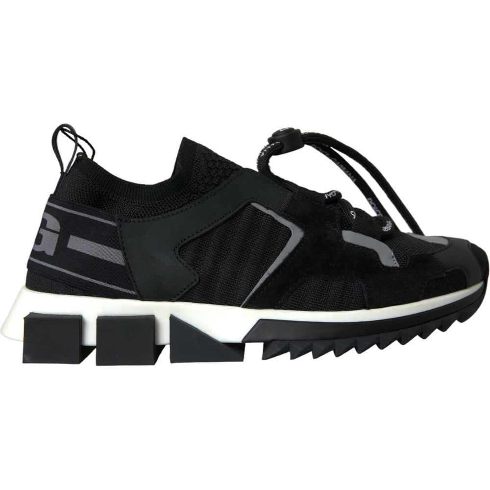 Dolce & Gabbana Black Mesh Sorrento Trekking Sneakers Shoes