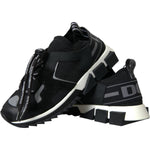 Dolce & Gabbana Black Mesh Sorrento Trekking Sneakers Shoes