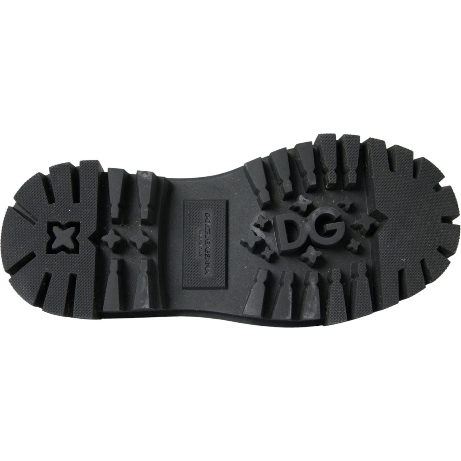 حذاء ديربي مزين بجلد أسود من دولتشي آند غابانا