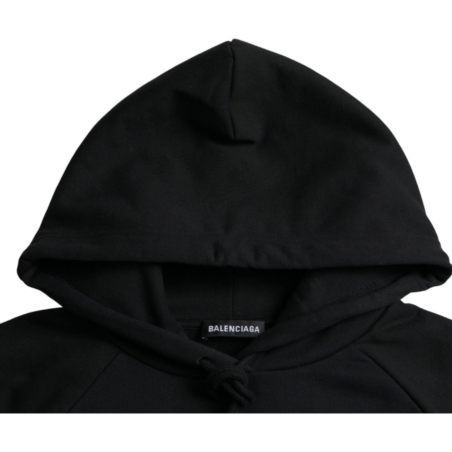 Balenciaga Black Cotton Logo Hooded Pullover Sweatshirt Sweater TSH84950#6-M