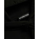 Balenciaga Black Cotton Logo Hooded Pullover Sweatshirt Sweater TSH84950#6-M