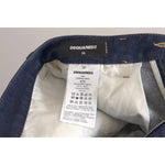 Dsquared² Blue High Waist Cotton Cargo Baggy Denim Jeans