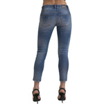 Dsquared² Blue Mid Waist Cropped Twiggy Denim Jeans Dsquared² Dim Gray