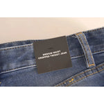 Dsquared² Blue Mid Waist Cropped Twiggy Denim Jeans Dsquared² Dark Slate Gray