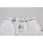 Dsquared² Light Blue Cotton High Waist Straight Denim Jeans