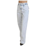 Dsquared² Light Blue Cotton High Waist Straight Denim Jeans