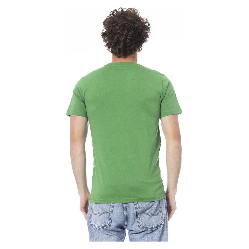 Cavalli Class Green Cotton Men T-Shirt