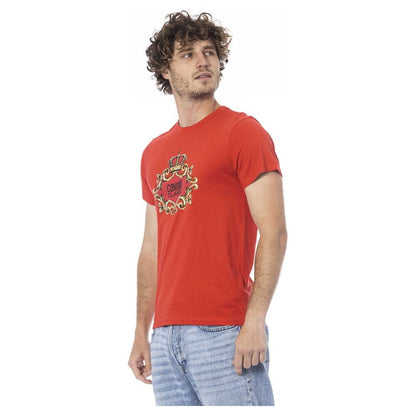 Cavalli Class Red Cotton Men T-Shirt