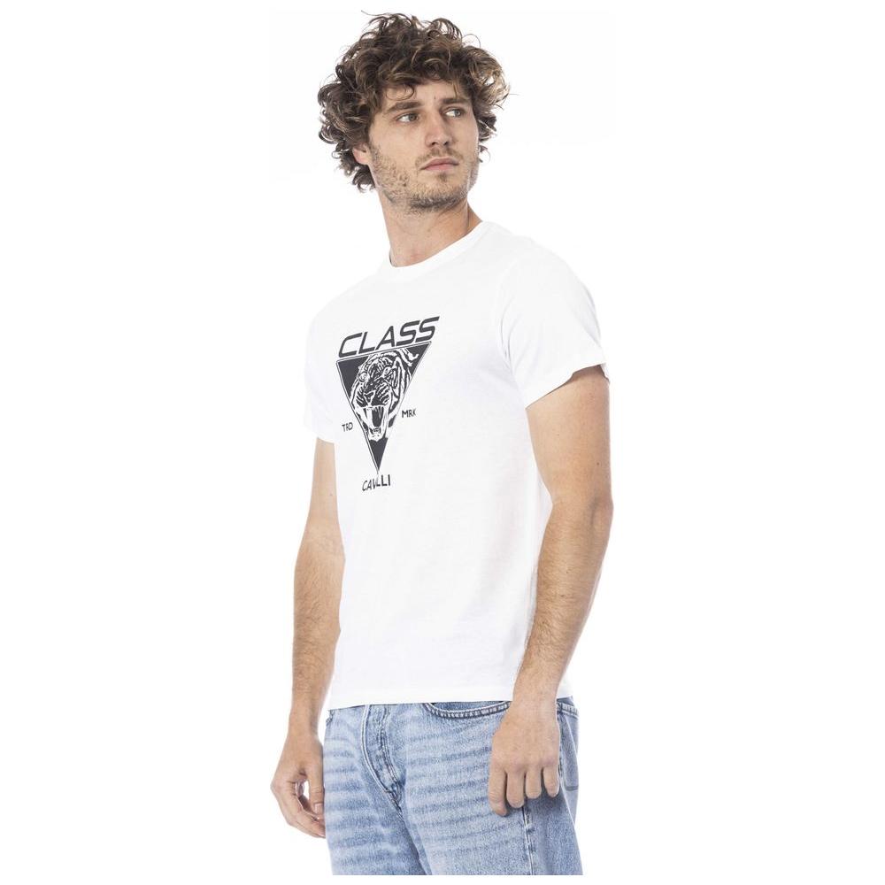 Cavalli Class White Cotton Men's T-Shirt