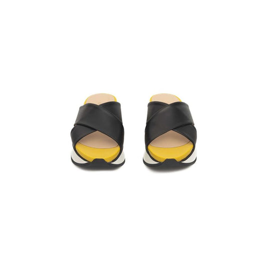 Cerruti 1881 Black Calfskin Women Sandal CE-24525-EU38/US8