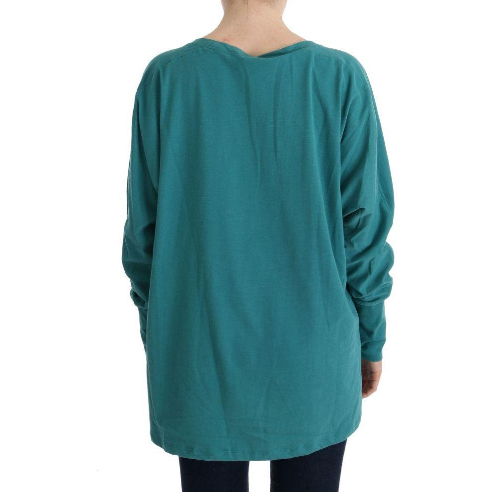 John Galliano Green Cotton Oversized Sweater
