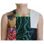 Dolce & Gabbana Multicolor Jacquard Patchwork Shift Mini Dress DR28784-40