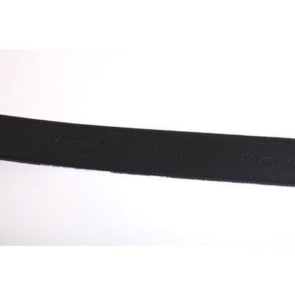 Dolce & Gabbana Black Cayman Linen Leather Belt Belt