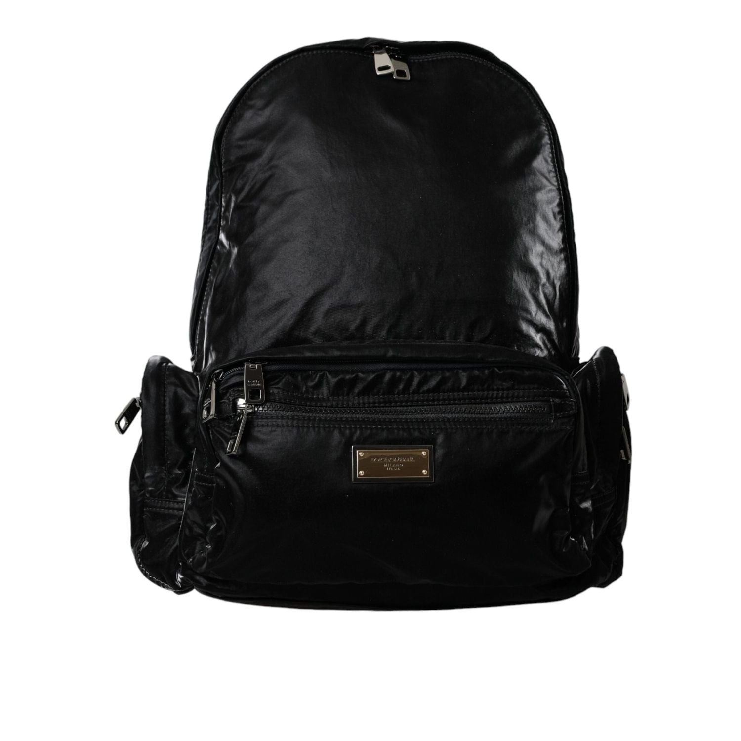 Front view with bag zipped and handles upright.