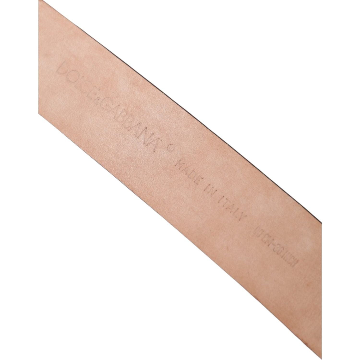 حزام دولتشي آند غابانا المصنوع من الجلد البني مع مشبك معدني فضي