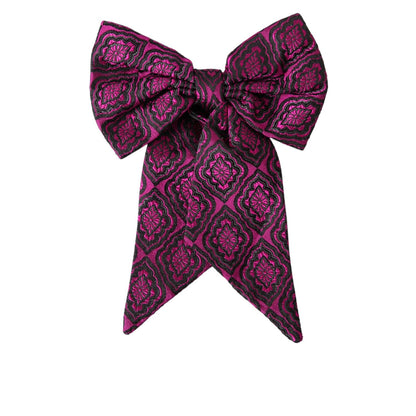 Dolce & Gabbana Purple Ribbon Silk Adjustable Neck Men Bow Tie