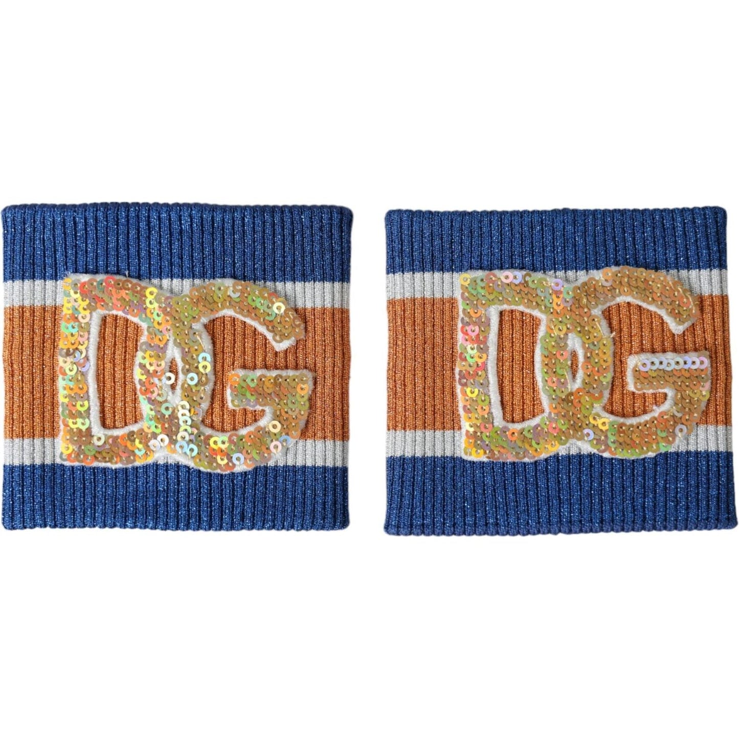 Dolce & Gabbana Multicolor Logo Sequin Viscose Wristband LB30153