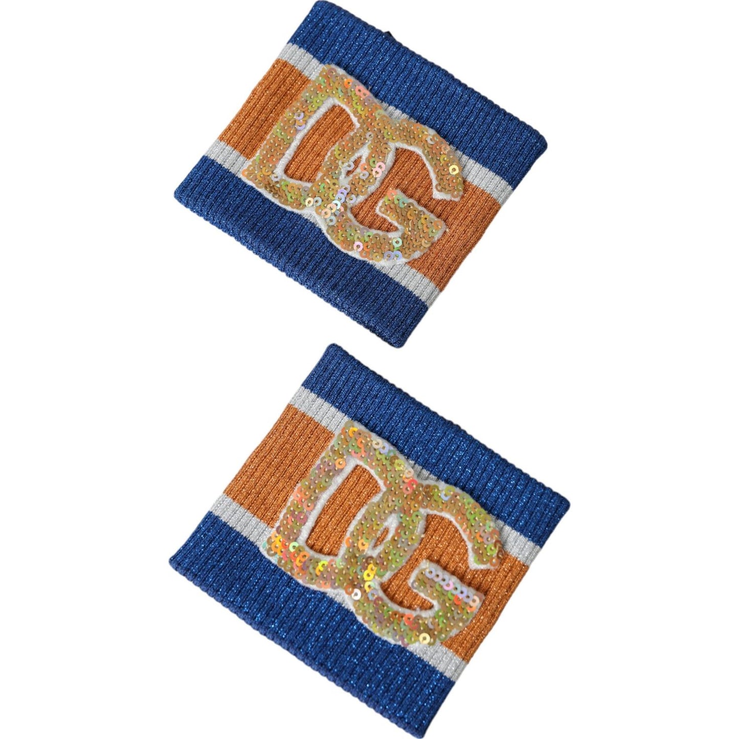 Dolce & Gabbana Multicolor Logo Sequin Viscose Wristband LB30153