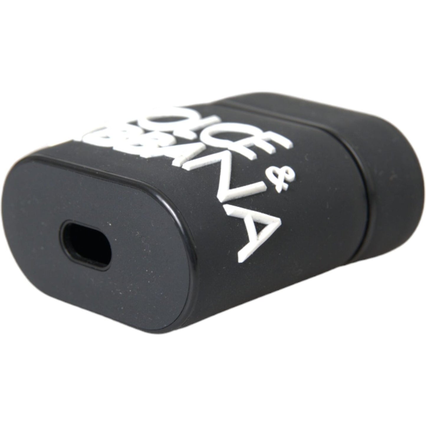 Dolce & Gabbana Black White Silicone Embossed Logo Airpods Case