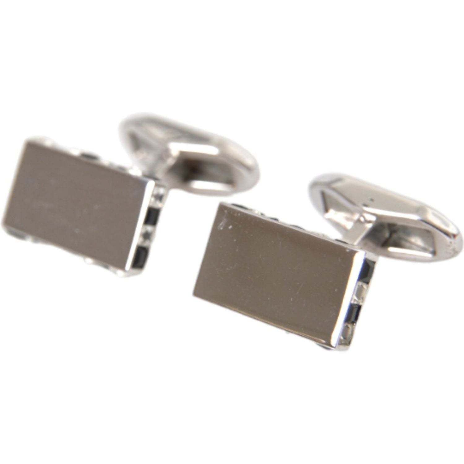 Dolce & Gabbana Silver Plated Metal Brass Pin Men Cufflinks