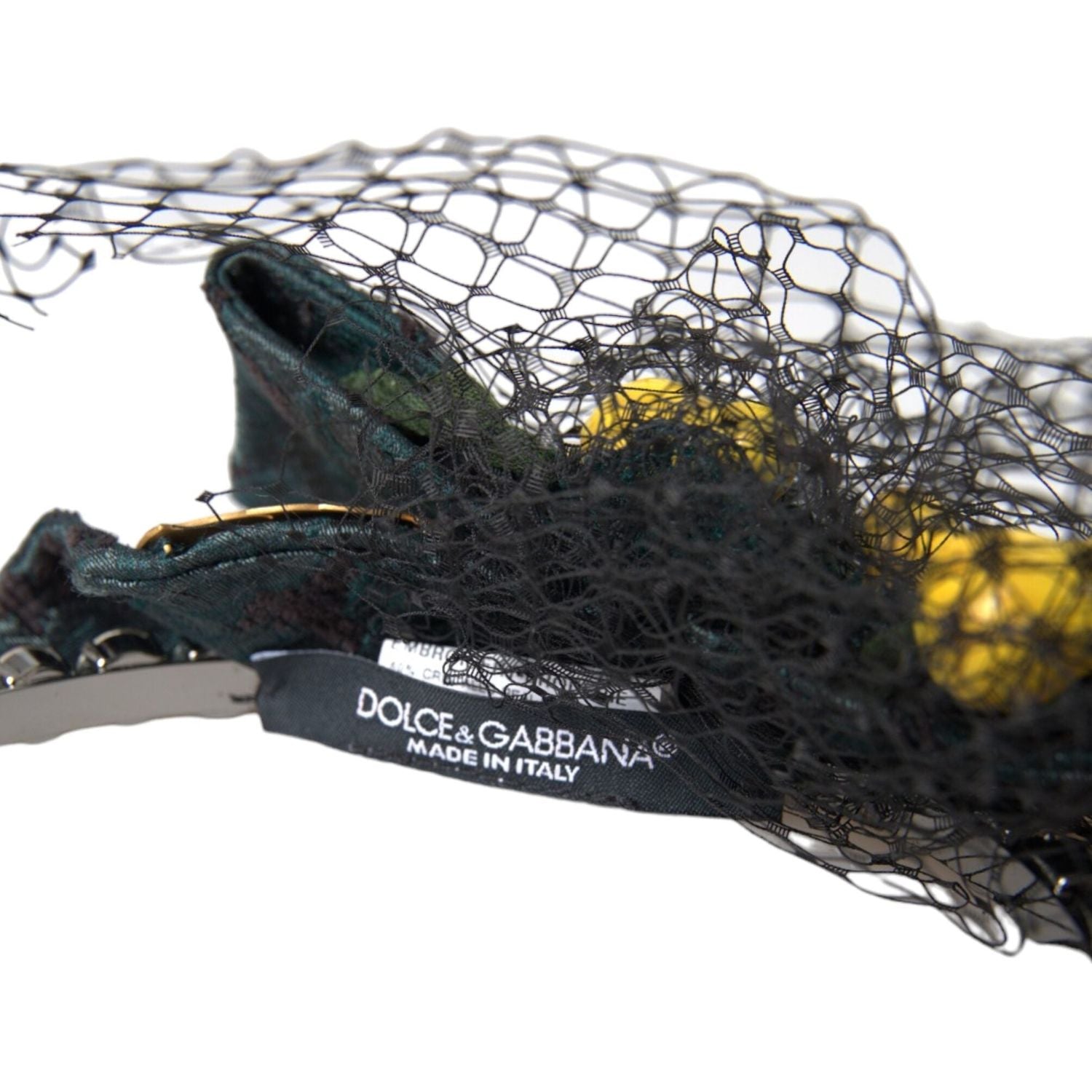 عصابة رأس من دولتشي آند غابانا مصنوعة من الكريستال البنفسجي من الليمون الأسود