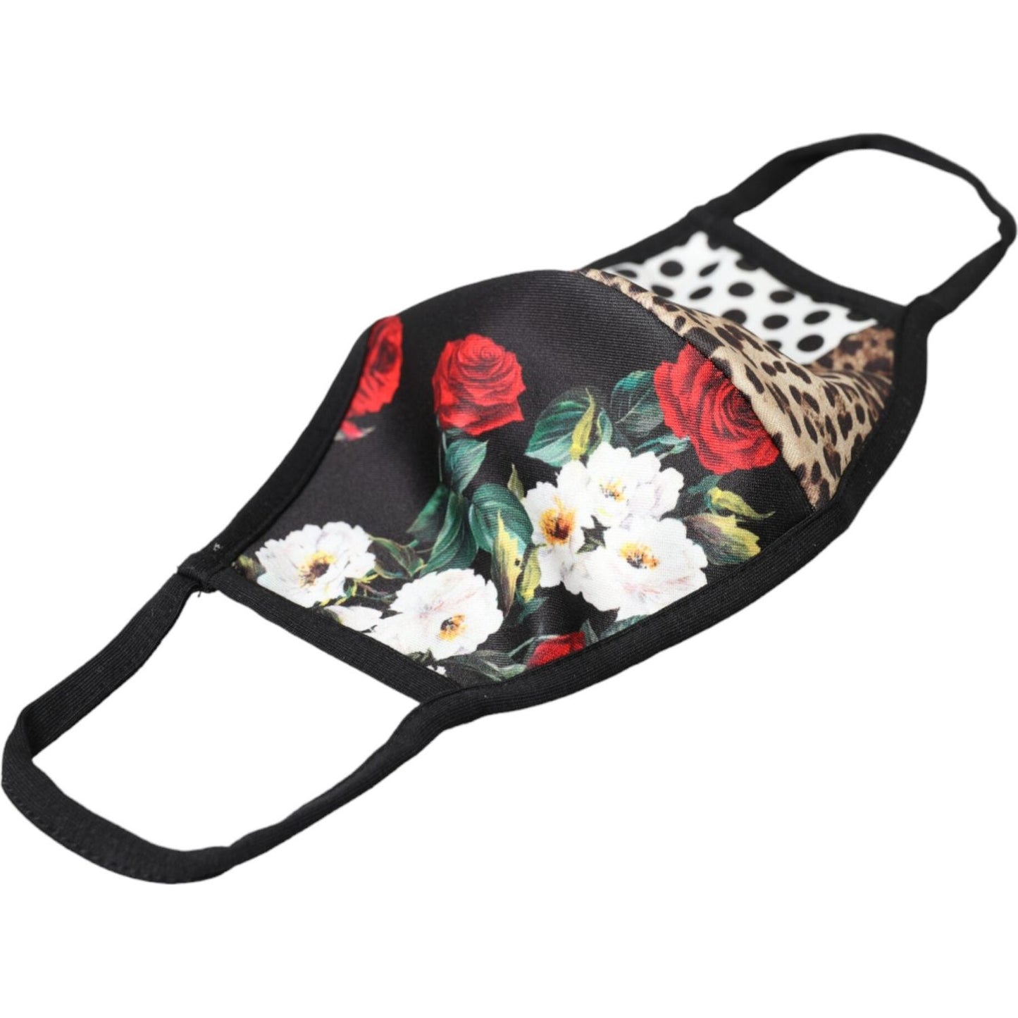Dolce & Gabbana Multicolor Leopard Floral Elastic Ear Strap Face Mask SMY10188