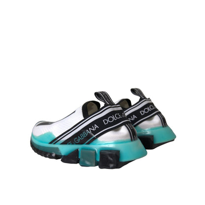 Dolce & Gabbana Black White Blue Slip On Sorrento Sneakers Shoes