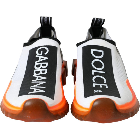 Dolce & Gabbana Black White Orange Slip On Sorrento Sneakers Shoes Dolce & Gabbana Dark Slate Gray