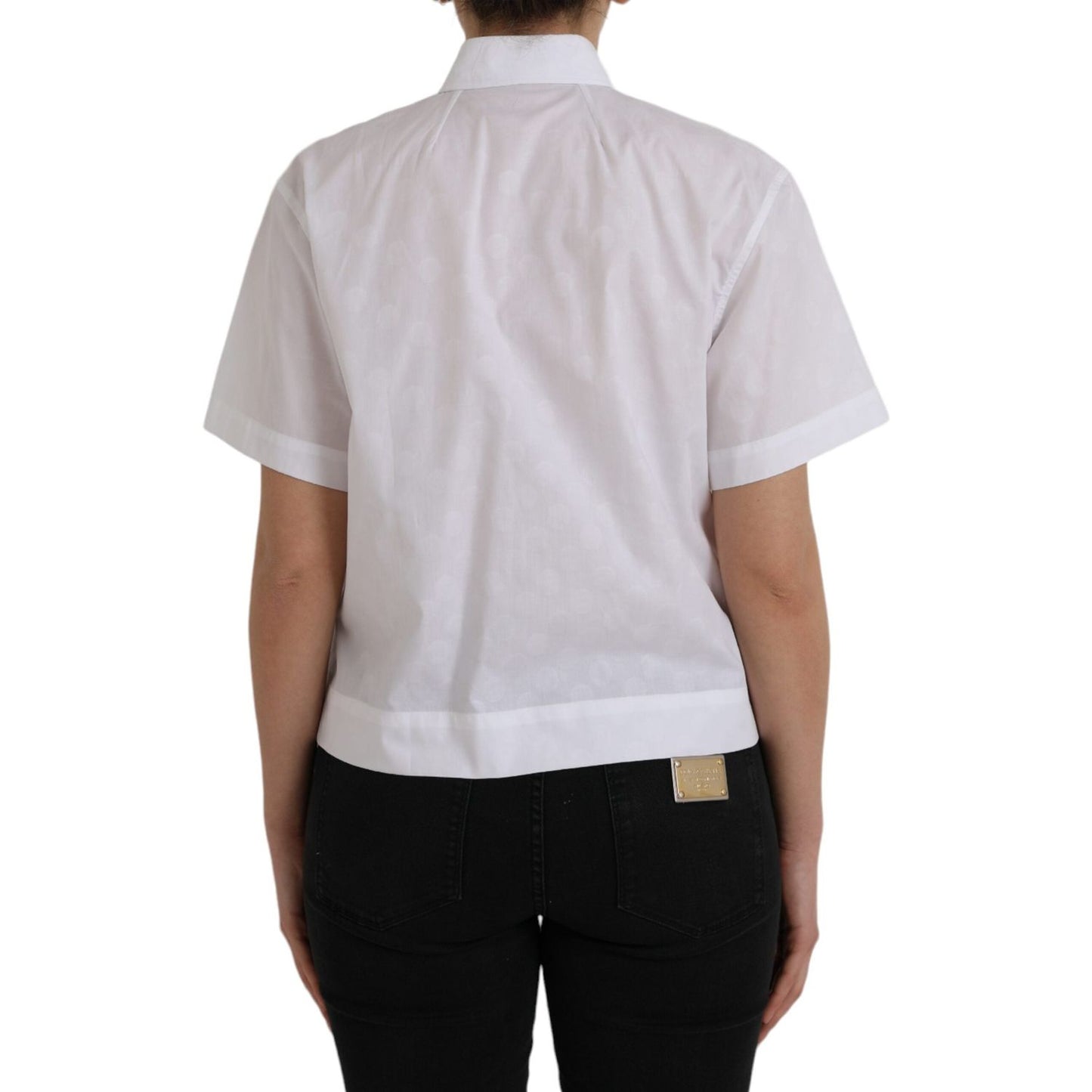 Dolce & Gabbana White Collared Short Sleeve Polo Shirt Top