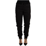 Dolce & Gabbana Black Jogger Women Polyester Pants Dolce & Gabbana Black